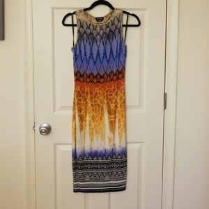 Bebe knot-back detail printed midi dress